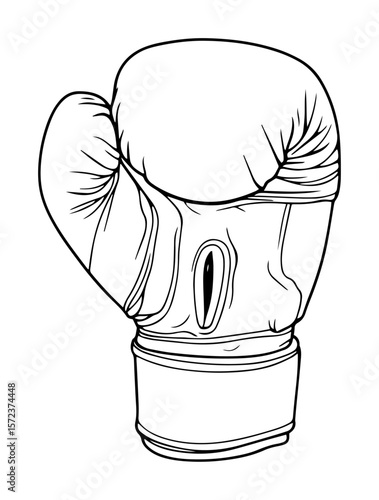 boxing glove hand drawn vector illustration for sport