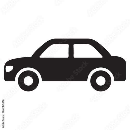 Black car vector silhouette illustration