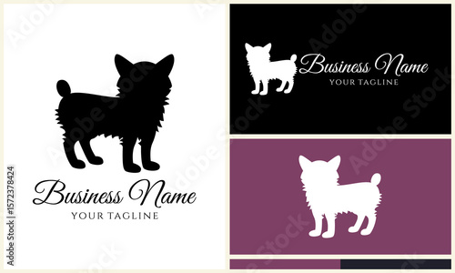 Dog Silhouette Logo Design Variations.