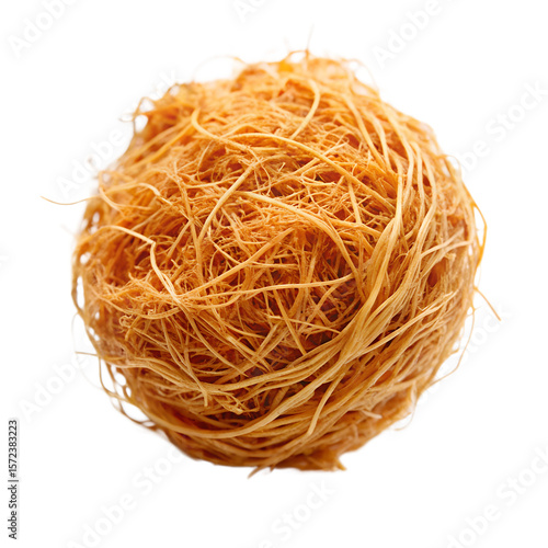 Kadaif noodle nest dessert delicious sweet treat middle eastern cuisine on transparent background.