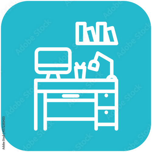 Home Office Desk Icon