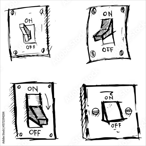 Doodles single wall light switch