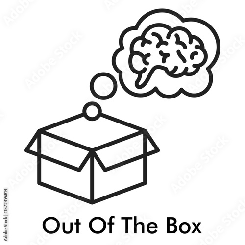 Out Of The Box Icon - Line Style