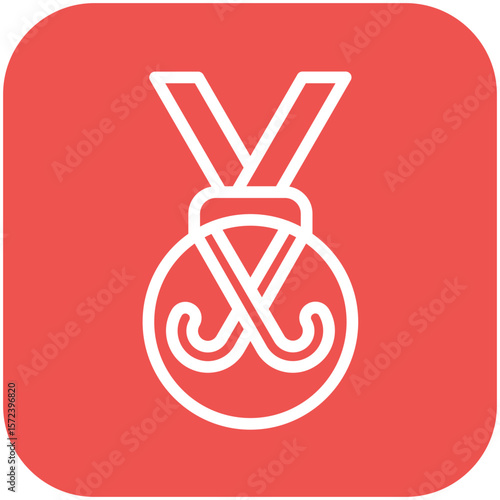 Street Hockey Medal Icon
