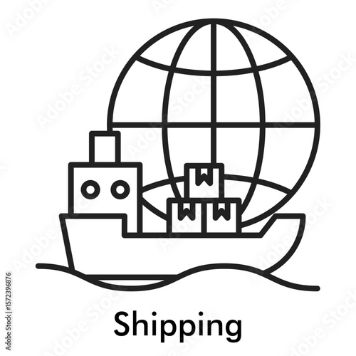 Shipping Icon - Line Style
