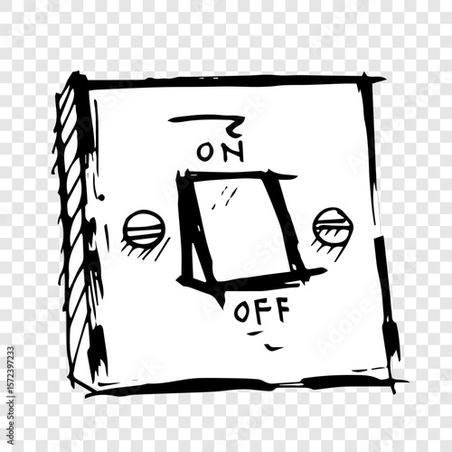 Doodles single wall light switch