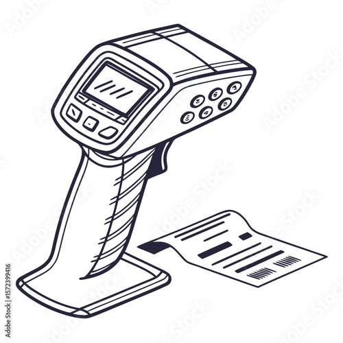 Handheld scanner and receipt barcode technology
