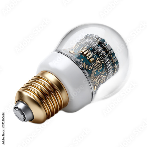 Modern light bulb design with circuitry for energy efficiency and innovation in home and office lighting solutions