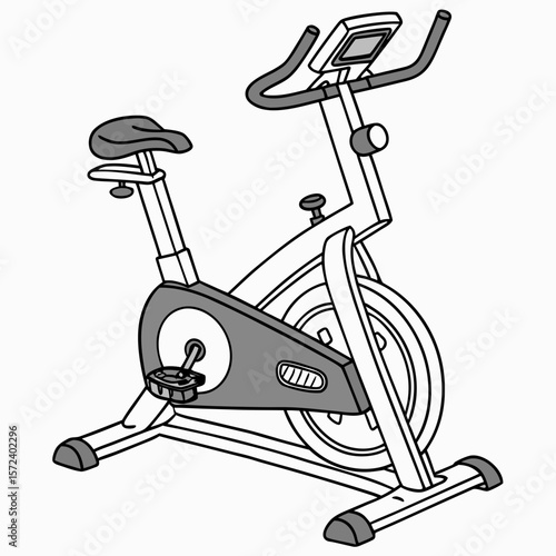 Stationary exercise bike with gray accents stationary bike