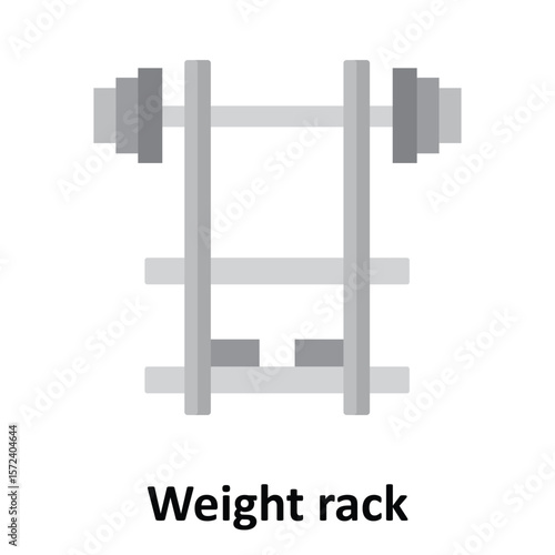 Weight rack Vector Icon which can easily modify or edit
