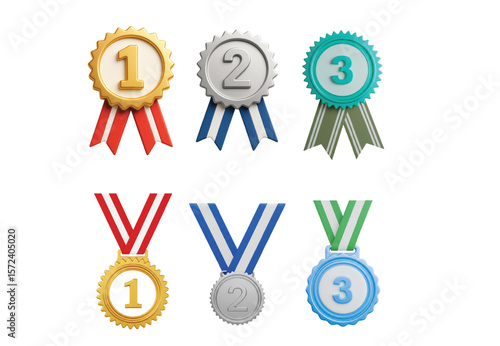 Gold, Silver, and Bronze Medals for First