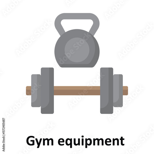 Gym equipment Vector Icon which can easily modify or edit