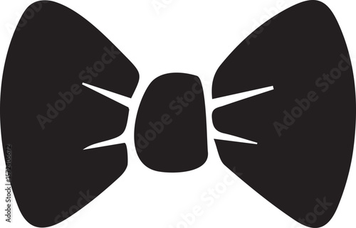 Elegant Silhouette of a Stylish Bow Tie Classic Formal Accessory for Festive Occasions and Sophisticated Fashion Statements