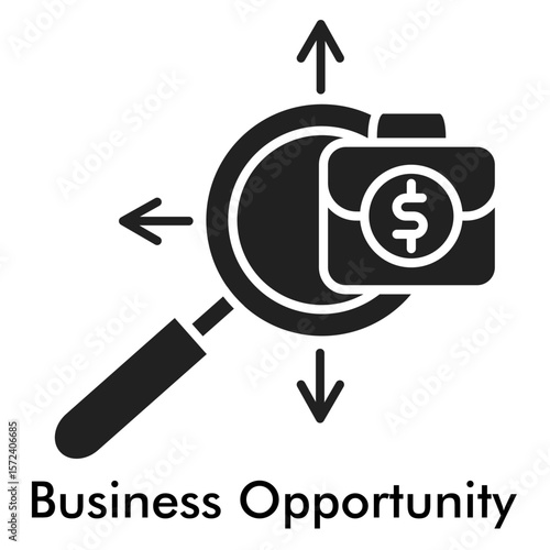 Business Opportunity Icon - Glyph Style
