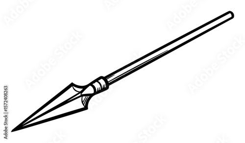 vintage spearhead icon vector illustration