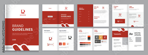 Professional corporate Brand guideline Brand manual template