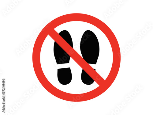 No shoes sign