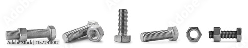 Set of bolts and nuts on wh...