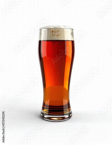 glass of beer isolated on white background