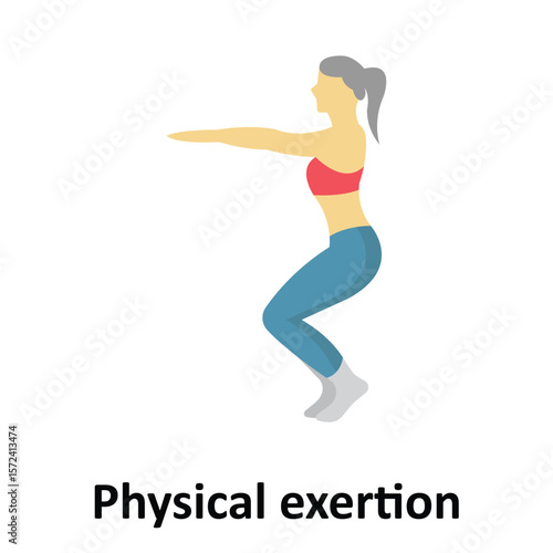 Physical exertion Vector Icon which can easily modify or edit
