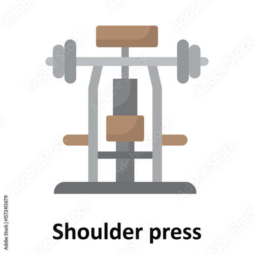 Shoulder press, Vector Icon which can easily modify or edit