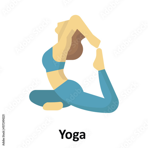 Yoga Vector Icon which can easily modify or edit