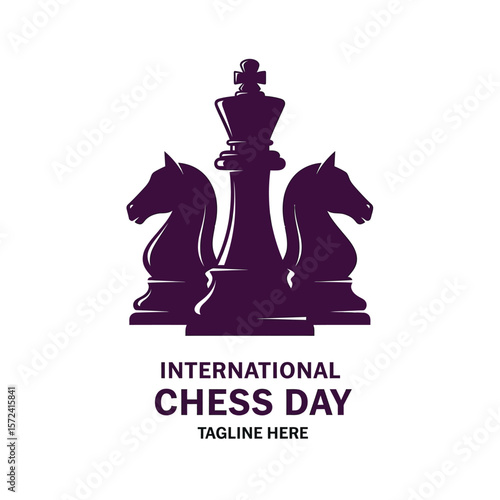 International Chess day social media post design vector