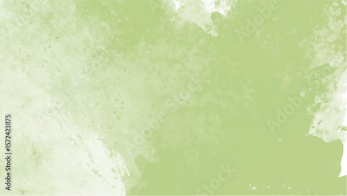Green watercolor background with copyspace for your design. vector.