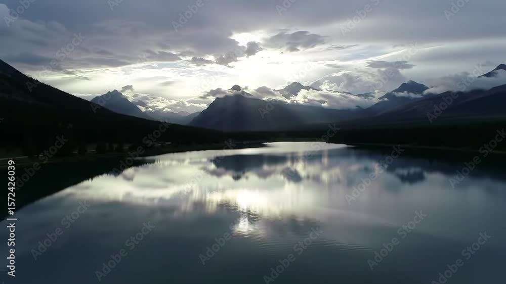 Majestic Mountainscape Reflections Capturing Serene Lake Scenery Majestic Mountainscape Reflections Capturing Serene Lake Scenery