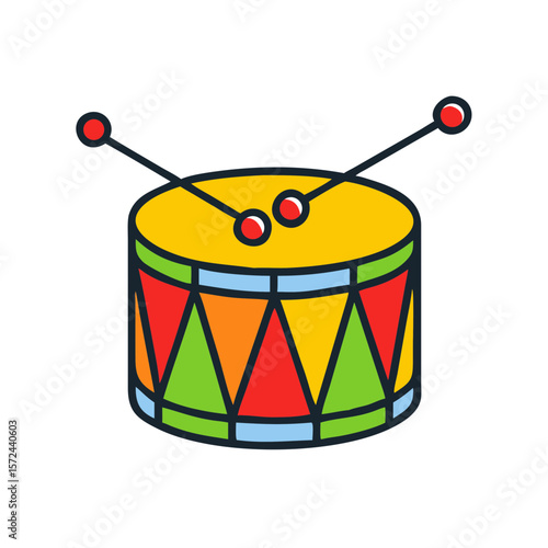 vector illustration of drum