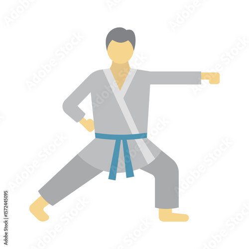 Martial art Vector Icon which can easily modify or edit