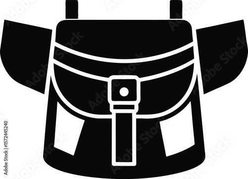 tool belt vector black silhouette illustration on.eps