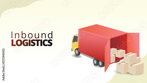 inbound logistics concept. Management of goods entering the company from suppliers. supply chain management concept vector illustration.