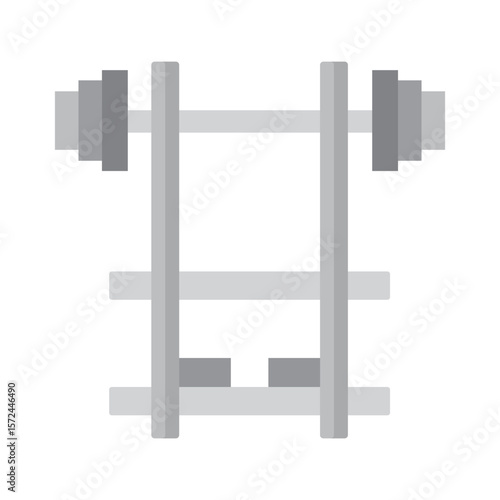 Weight rack Vector Icon which can easily modify or edit