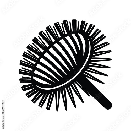wire brush vector black silhouette illustration o.eps
