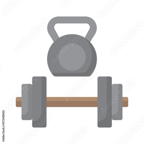 Gym equipment Vector Icon which can easily modify or edit