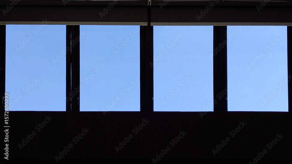 Fototapeta premium windows view to the blue sky