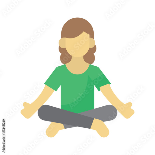 Yoga practice Vector Icon which can easily modify or edit