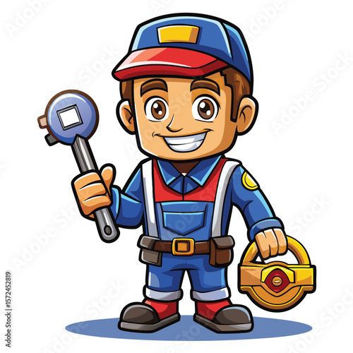 Cartoon Mechanic Character