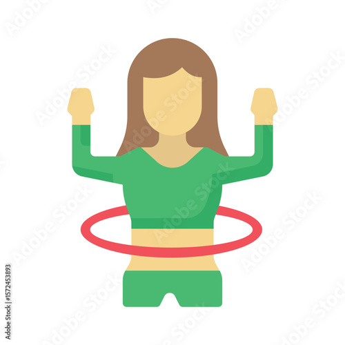 Hula hoop Vector Icon which can easily modify or edit