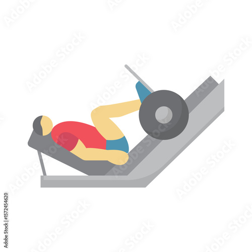 Leg press Vector Icon which can easily modify or edit