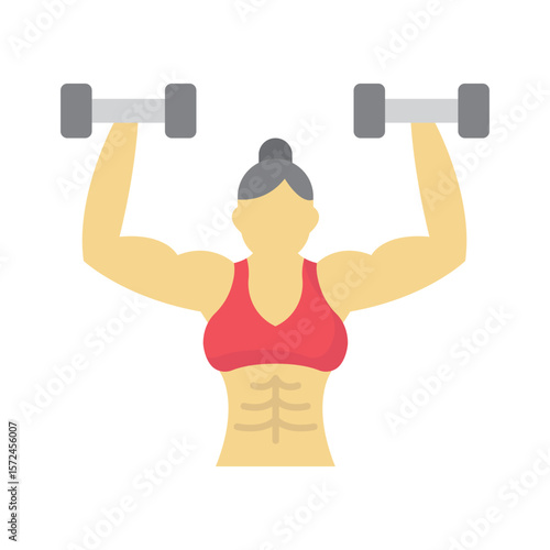 Weightlifting Vector Icon which can easily modify or edit