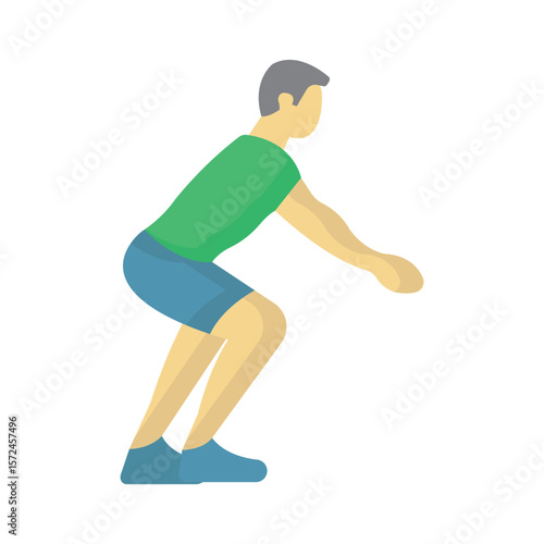 Jump squats vector Icon which can easily edit or modify