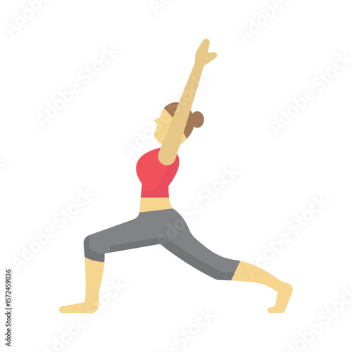 Warrior pose, Vector Icon which can easily modify or edit