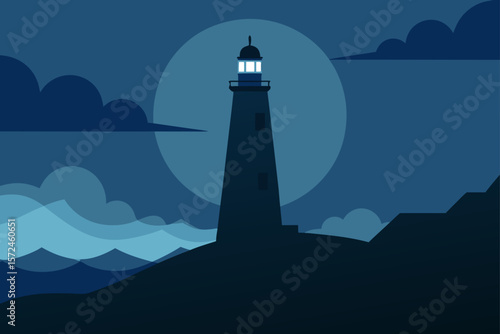 lighthouse on the sea