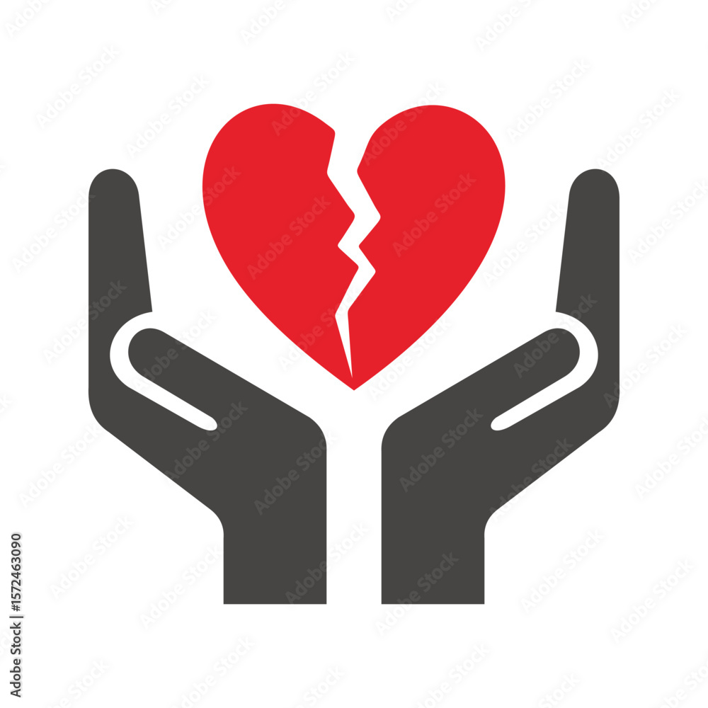 Obraz premium Make a Professional Broken Heart Vector Art