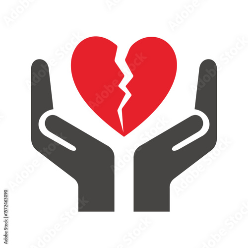 Make a Professional Broken Heart Vector Art