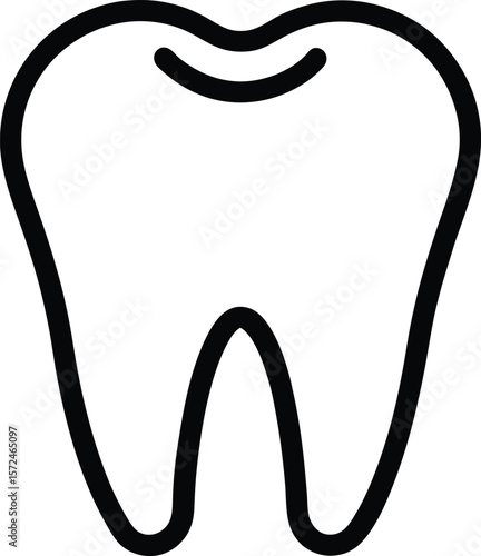 Tooth Outline: Dental Icon

