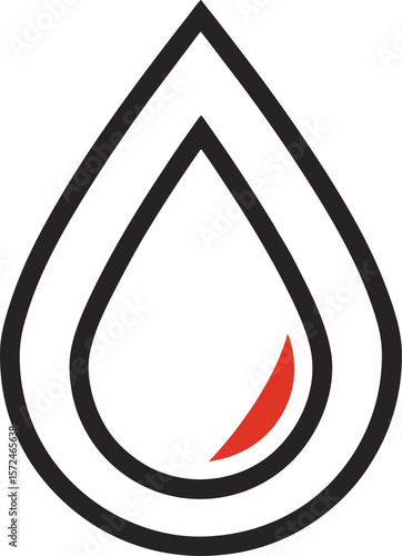 Blood Drop: Outline Icon

