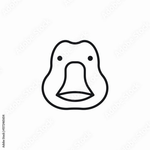 duck animal icon sign vector